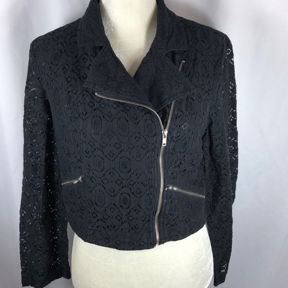 Forever 21 Jackets & Blazers - Forever 21 Lace Moto Jacket